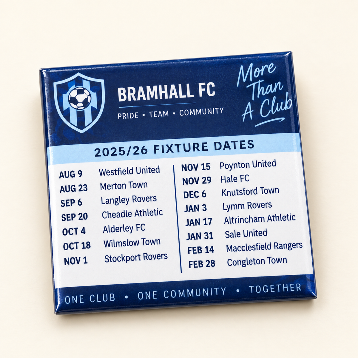 Information & Club Fridge Magnets – 50mm