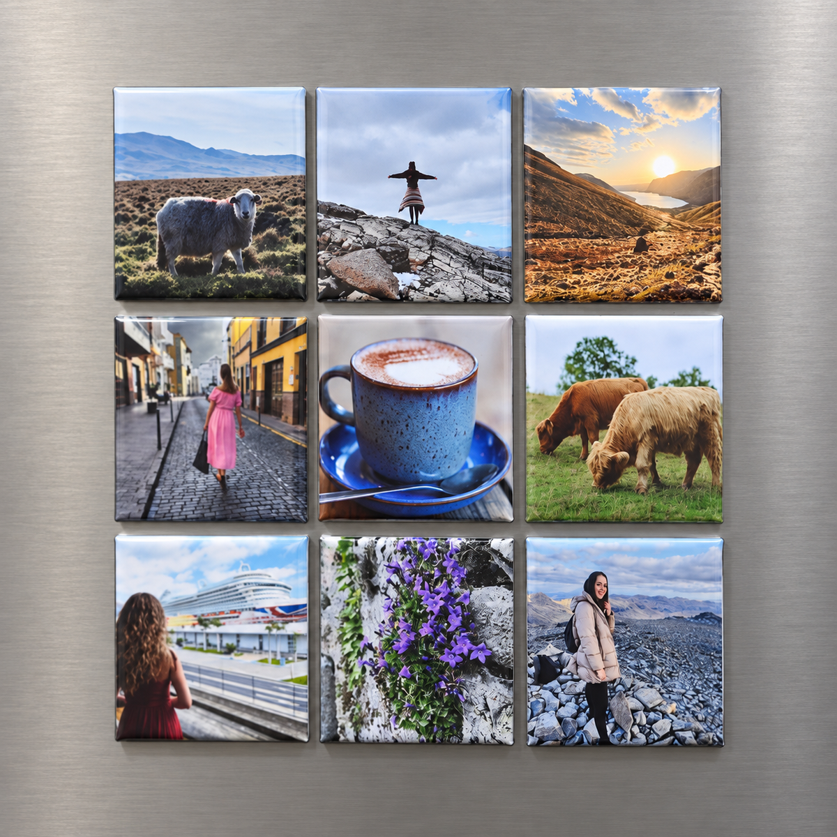 50mm x 50mm Photo Magnet 9-Pack