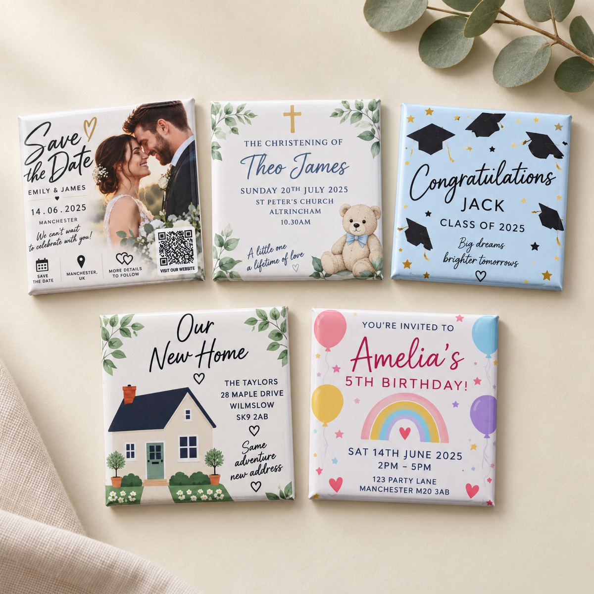 Save the Date & Special Occasion Magnets – 50mm